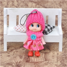 厂家直销8cm小号迷糊娃娃批发碎花裙小丑娃娃批发校园创业货源