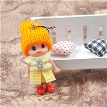 8CM格子小丑迷糊娃娃手机挂件创意小礼品赠品批发手机饰品批发