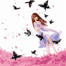 全新diy4D钻石画满钻装饰画钻石绣贴钻画蝴蝶飞飞钻石画批发