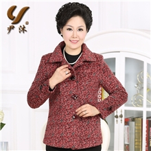 2430-1【特】新款13春秋款中老年女装羊毛呢外套西装老年人妈妈装