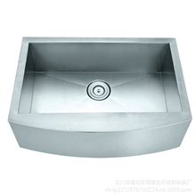 经济实用裙边直角手工盆SHS3021不锈钢手工水槽单槽厨房盆