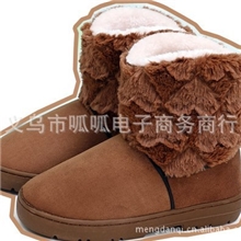 超特麜皮双层爱心全内毛绒绒短雪地靴保暖鞋批发中帮加厚淘宝爆款