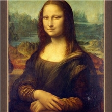 达芬奇蒙娜丽莎的微笑人物名油画餐厅客厅卧室装饰画有框挂画