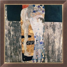 克里姆特女人的三个阶段人物油画装饰画有框挂画仿真挂画