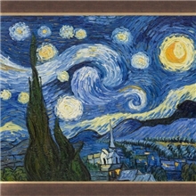 梵高星空欧式风景油画世界名画餐厅书房客厅装饰画有框挂画