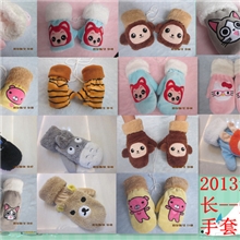 冬季毛绒卡通手套出口/高品质热卖卡通手套龙猫手套...