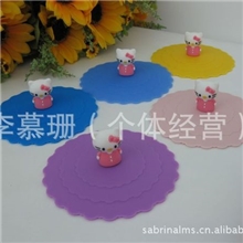 动物头防漏硅胶杯盖、创意杯盖、万能杯盖