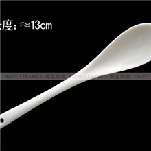 厂家批发做赠品小勺子陶瓷纯白色小勺子儿童勺子广告促销勺子