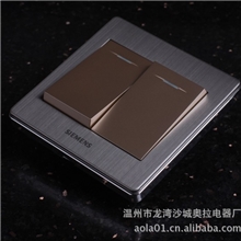 供应西门子开关插座墙壁开关晶钻系列二开单控开关钢琴手感