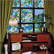 2013新款浴室玻璃纸批发凡菲彩色静电窗贴欧式艺术手绘窗花贴