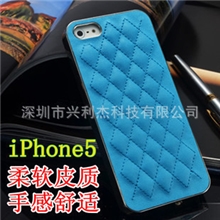 厂家直销苹果iphone5小羊皮手机壳电镀外壳手机保护套