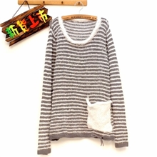 11月新款推荐日系粗线毛衫女式百搭套头外套韩版圆领针织毛衣