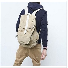 新款上市韩版男士双肩包品牌男士帆布包旅行包双肩帆布包