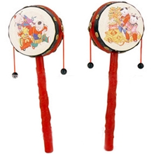 小额300元起混批发婴幼儿玩具吉祥波浪鼓摇鼓手铃鼓摇铃手摇鼓729