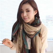 爱马范冰冰明星同款围巾秋冬新款丝巾女春季披肩围脖长款