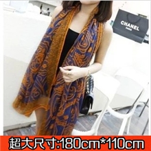 批发波西米亚风格围巾小银子同款围巾俏丽百搭丝巾图腾爆款