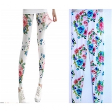 淘宝爆款新款打底裤精梳棉气质花纹打底裤春秋季花裤