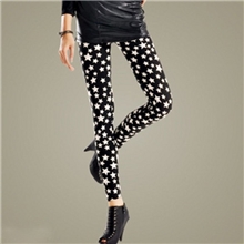 厂家直销2013夏季薄款百搭星星打底九分裤修身显瘦打底裤