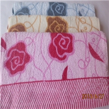 【厂家直销】纯棉十四支弱捻纱印花毛巾批发