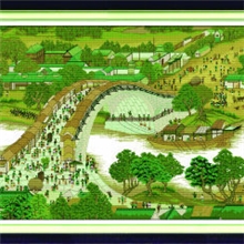 蒙娜丽莎十字绣加盟代理一件批发1083清明上河图（拱桥版）