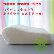 外贸单超低价650g芯天鹅绒套小蝶形记忆枕护颈减压