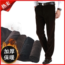 厂家直销男士条绒裤男式灯芯绒秋冬款长裤子批发加厚款