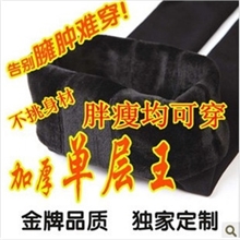 高防经纶一体裤加绒加厚加档打底裤批发不倒绒保暖无缝九分裤靴裤