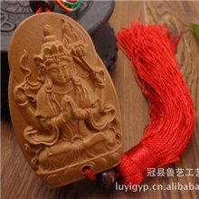 LYTA-009H火爆热销木质观音佛车挂件高档创意新款观音佛挂件