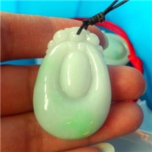 天然缅甸翡翠a货如意吊坠飘阳绿翡翠a货福贝挂件批发102402