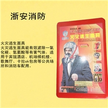 浙安牌火灾逃生面具/防毒面具/防烟面具/消防呼吸器/40分钟