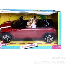 美泰专柜正品Barbie芭比迷你酷派车模型芭比儿童玩具套装W3157