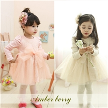 [Amberberryˉ2283现货]韩版童装批发秋装女童网纱连衣裙品牌