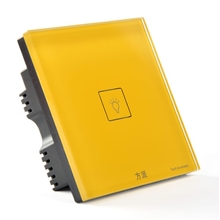 供应方派可控系列墙壁开关黄色一位经典型智能触摸开关【特价】