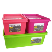 麦宝隆百纳箱/带盖可层叠整理箱/塑料收纳箱收纳盒0217/0216