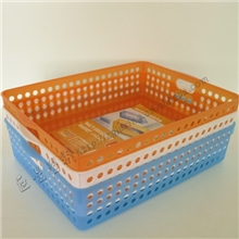 开口式A4文件整理盘收纳筐杂物篮塑料收纳篮塑料篮
