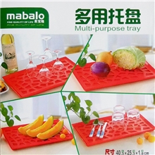 麦宝隆欧式双层沥水果盘塑料茶盘托盘多用日式餐盘0159