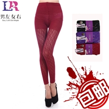 秋冬韩国新款时尚镂空九分连裤袜全棉打底裤批发袜子厂家直销