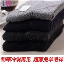 爆款秋冬新款超厚兔羊毛男士袜兔毛袜子批发义乌厂家批发