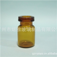 厂家供应20ml茶色卡口西林瓶+撕拉盖+烫金