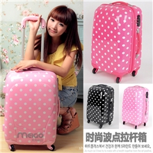 可爱西瓜红粉色黑色波点拉杆箱旅行箱托运箱20寸22寸24寸26寸28寸