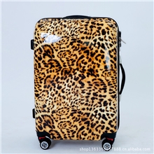豹纹abs+pc万向轮飞机轮拉杆箱行李箱旅行箱20寸24寸28寸