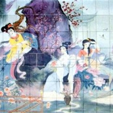 供应永不褪色的陶瓷工笔人物壁画（图）