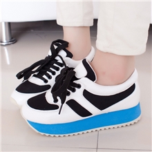 松糕鞋女鞋潮2013秋低帮鞋厚底单鞋平跟系带休闲运动鞋韩版女鞋