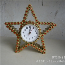 厂家批发五角星子弹钟（子弹壳工艺品）