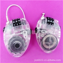 户外运动旅游密码锁自行车锁拉伸45厘米j-039