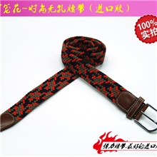 T018弹力编织松紧帆布腰带男士女式百搭针扣休闲皮带时尚裤带