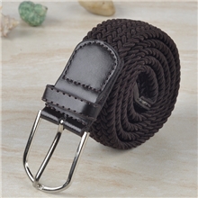 T707咖啡时尚裤带编织纯色腰带款式多厂家直销可定制