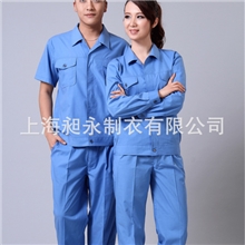 供应上海现货交货快长短袖舒适高含棉面料夏装工作服cy-jx16