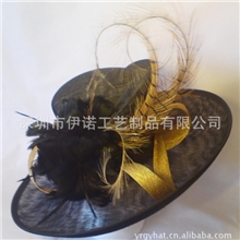 YRSM11042新款欧美高档女士时尚硬质麻纱帽晚宴帽