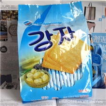 韩国热销薯工坊薄脆饼干（大蒜味）独立包360克*18包土豆饼干